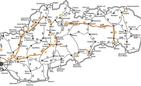 Mapa płatnych odcinków dróg do 3,5 tony na Słowacji