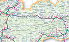 Mapa nowych odcinków autostrad na Slowacji