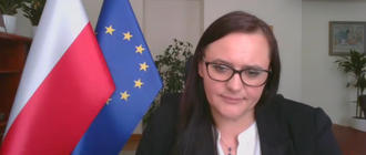 Minister funduszy i polityki regionalnej Małgorzata Jarosińska-Jedynak podczas konwentu