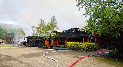 Spalił się hotel w Bieszczadach