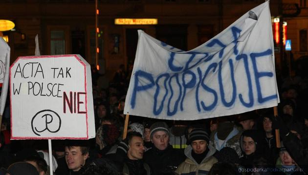 W Rzeszowie protest przeciwko ACTA