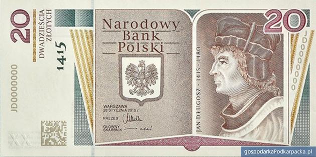 Jan Długosz na banknocie z kodem 2D