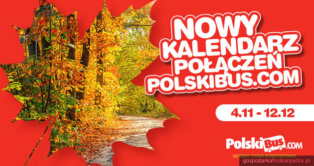 Jesienny rozkład jazdy linii PolskiBus.com