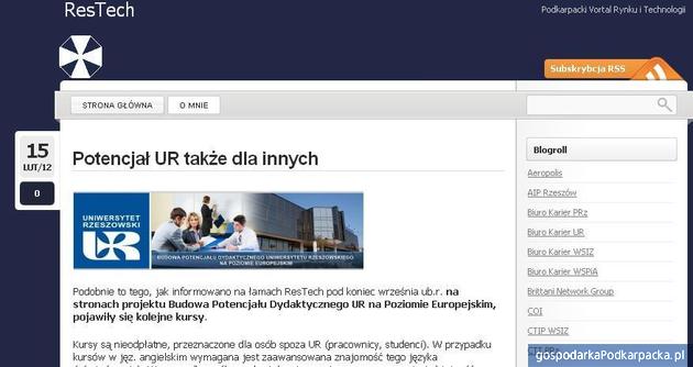 Restech.pl – vortal o technologii, biznesie i nauce