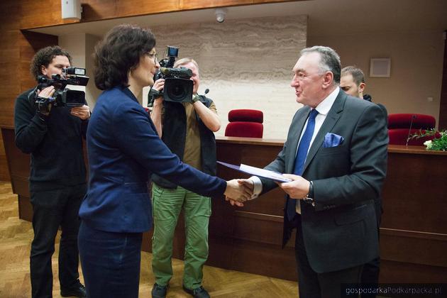 Radna Ewa Leniart i Jerzy Borcz. Fot. Michał Mielniczuk