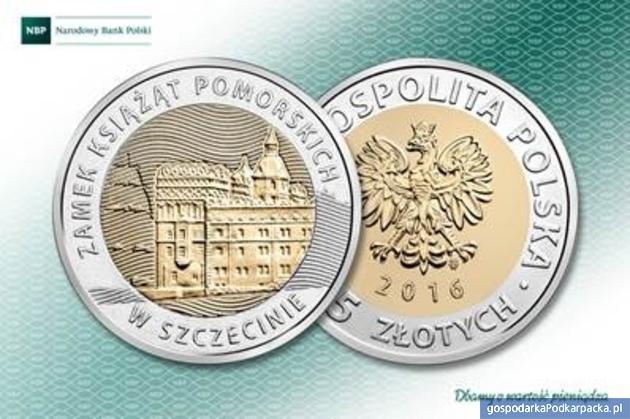 Zamek Książąt Pomorskich w Szczecinie - nowa okolicznościowa pięciozłotówka NBP