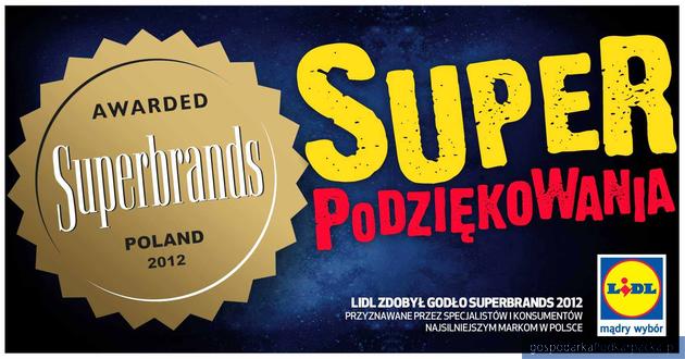 Lidl laureatem rankingu Superbrands 2012