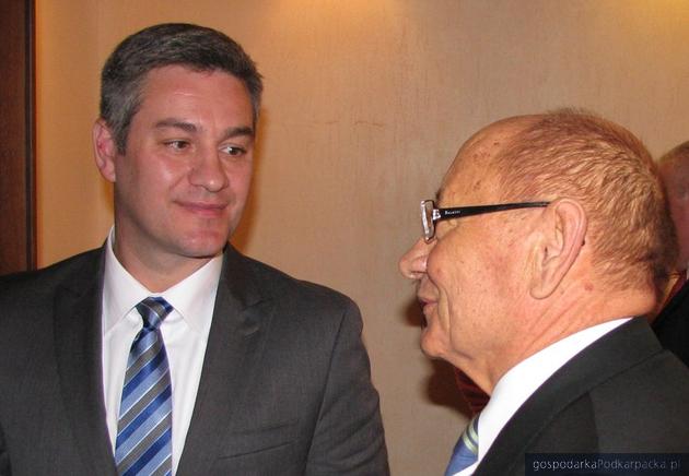 Larry Alexander i prezydent Rzeszowa Tadeusz Ferenc, fot. Adam Cyło