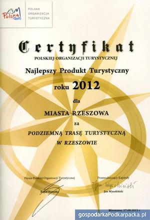 Nagroda dla Podziemnej Trasy Turystycznej z Rzeszowa