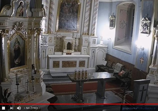 Kościół parafialny Racławówka-Zabierzów - screen z transmisji