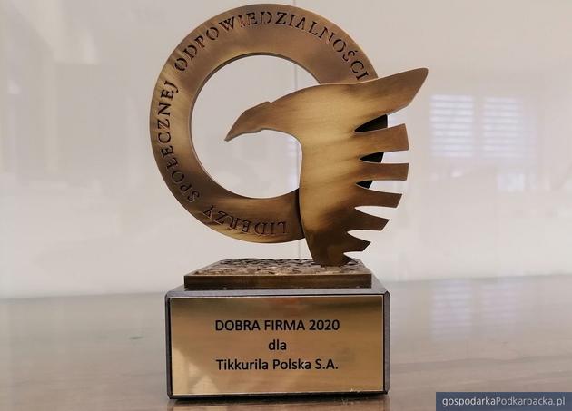 Tikkurila Polska z tytułem „Dobra Firma” (program Liderów Społecznej Odpowiedzialności)