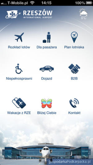 Lotnisko w Jasionce ma aplikację na iPhone