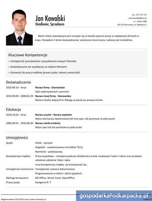 curriculum vitae jakie zainteresowania