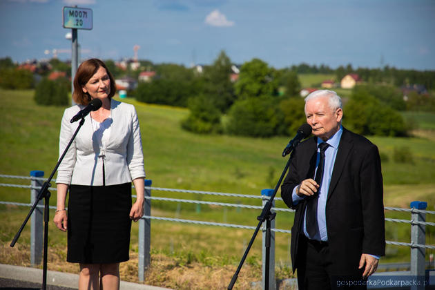 Ewa Leniart i Jarosław Kaczyński