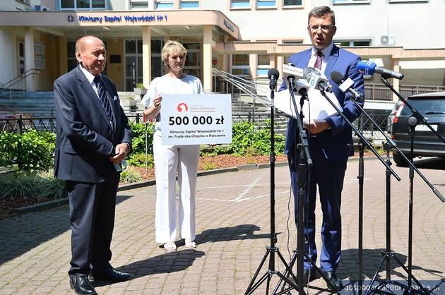 Pół miliona złotych dla szpitala nr 1 w Rzeszowie z  Funduszu Sprawiedliwości