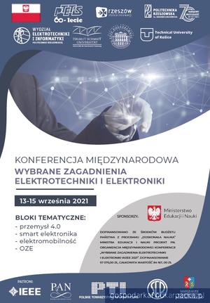 Międzynarodowa konferencja „Wybrane Zagadnienia Elektrotechniki i Elektroniki WZEE’2021” na Politechnice Rzeszowskiej