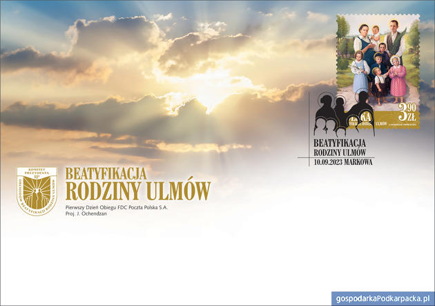Rodzina Ulmów na znaczku: Poczty Polskiej