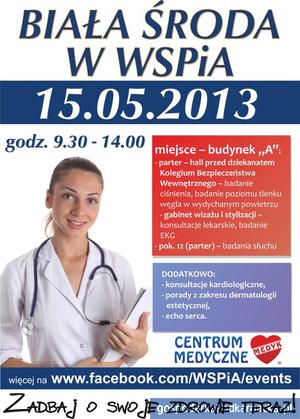Medyk i WSPiA organizują „białą środę”
