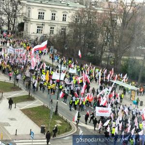 Manifestacja rolników w Warszawie