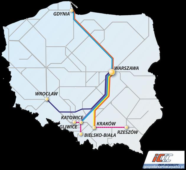 Trasy, po których ma jeździć Express InterCity Premium 
