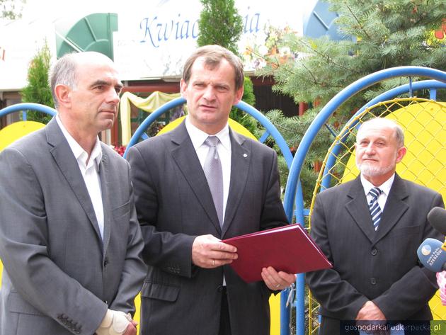 Od lewej Krzysztof Kaszuba, Jerzy Cypryś i Leon Hoffman