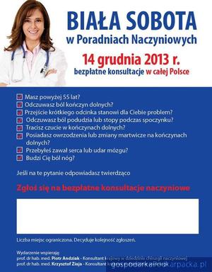 Bezpłatne porady chirurgów naczyniowych