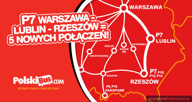 PolskiBus.com - nowe kursy Rzeszów-Lublin-Warszawa 