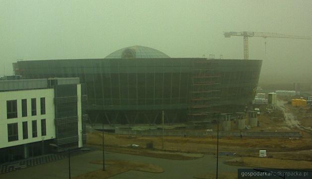 Budowa Centrum Wystawienniczo-Kongresowego 23 stycznia 2015. Fot. webcam