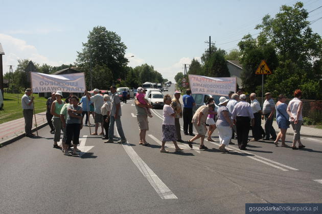 Protest mieszkańców Nienadówki, lipiec 2014