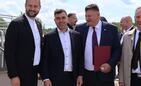 Od lewej wójt Świlczy Dawid Homa, burmistrz Tyczyna Janusz Błotnicki, wójt Krasnego Jacek Maternia i wójt Chmielnika Krzysztof Grad