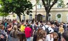 Ewakuacja Wydziału Prawa i Administracji Uniwersytetu Rzeszowskiego