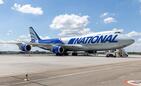 Towarowy Boeing 747 linii National Airlines obsłużony na lotnisku w Jasionce
