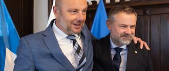 Od lewej Konrad Fijołek i Grzegorz Wrona