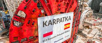Tarcza maszyny TBM Karpatka S19 Rzeszów Południe-Babica. Fot. Mostostal Warszawa