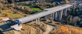 Budowa estakady na S19 między Żarnową a Godową 