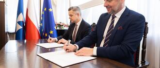 Od lewej prezes PFR Piotr Matczuk i prezydent Konrad Fijołek. Fot. Grzegorz Bukała 