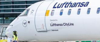 Samolot Lufthansy na lotnisku Rzeszów-Jasionka. Fot. materiały prasowe