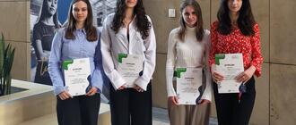 Zwyciężczynie ze Strzyżowa. Fot. Liceum Ogólnokształcące im. Adama Mickiewicza w Strzyżowie