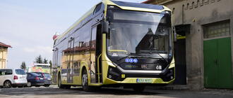 Testowany w Jarosławiu autobus. Fot. PWiK Jarosław