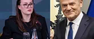 Julia Swyrydenko i Donald Tusk. Fot. Facebook