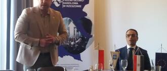 Od lewej Sebastian Skalski wiceprezes Izby Przemysłowo-Handlowej w Rzeszowie (prezes Geokart International) i Amr El Kilany, radca handlowy Arabskiej Republiki Egiptu