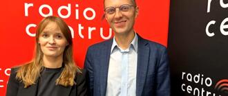 Beata Piotrowska i Mariusz Ruszel w Radiu Centrum. Fot. Radiu Centrum 