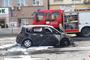 Pożar auta na ul. Piłudskiego w Rzeszowie (ZUS)