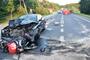 Motocyklista zginął w czołowym zderzeniu