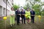  przecięcia wstęgi dokonali: dr inż. Agata Gajdek, rektor URz prof. Adam Reich, burmistrz Nowej Sarzyny Andrzej Rychel, Sabina Kurasińska - właścicielka Saba Gardens Projektowanie- Realizacja Ogrodów oraz dyrektor Regionalnej Dyrekcji Ochrony Środowiska w Rzeszowie Sławomir Serafin. fot. Michał Święcicki
