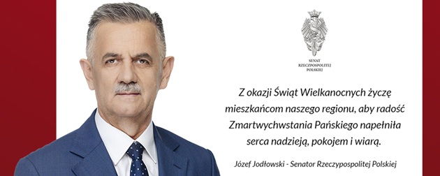 Życzenia senatora Józefa Jodłowskiego z okazji Wielkanocy 2026