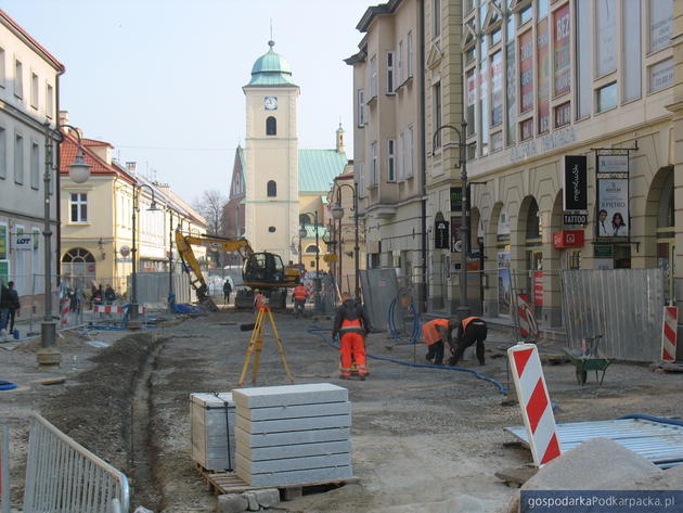 Trwają roboty na ulicy 3 Maja w Rzeszowie