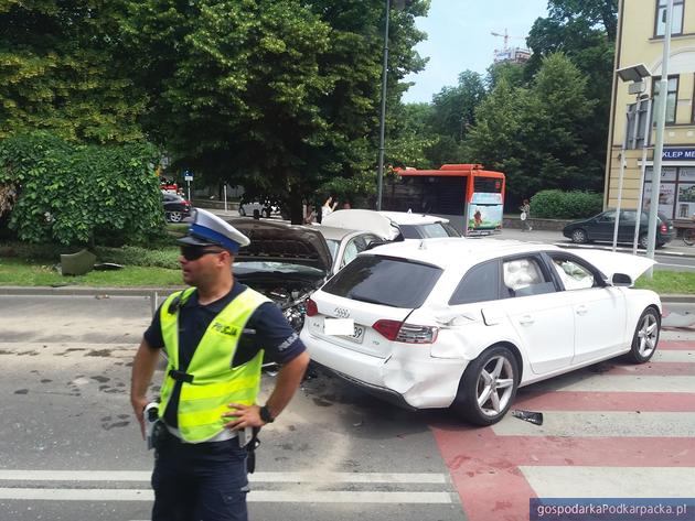 Wypadek na ulicy Lisa-Kuli w Rzeszowie