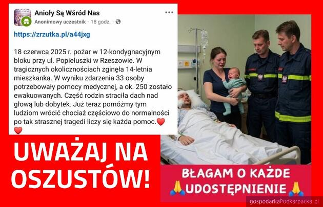 test Uwaga na oszustwa „na ofiary pożaru”