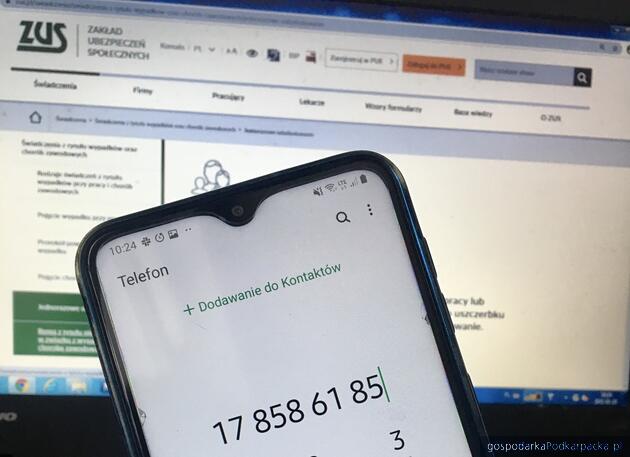 test Dodatki do emerytury i renty. Dyżur telefoniczny ZUS